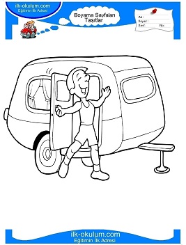 Çocuklar İçin Karavan Boyama Sayfaları 